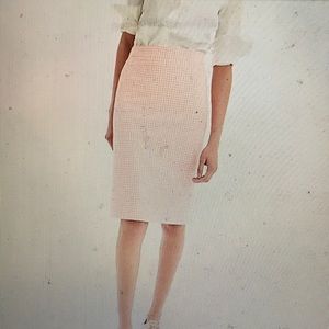 Brand new gingham pink J.Crew skirt
